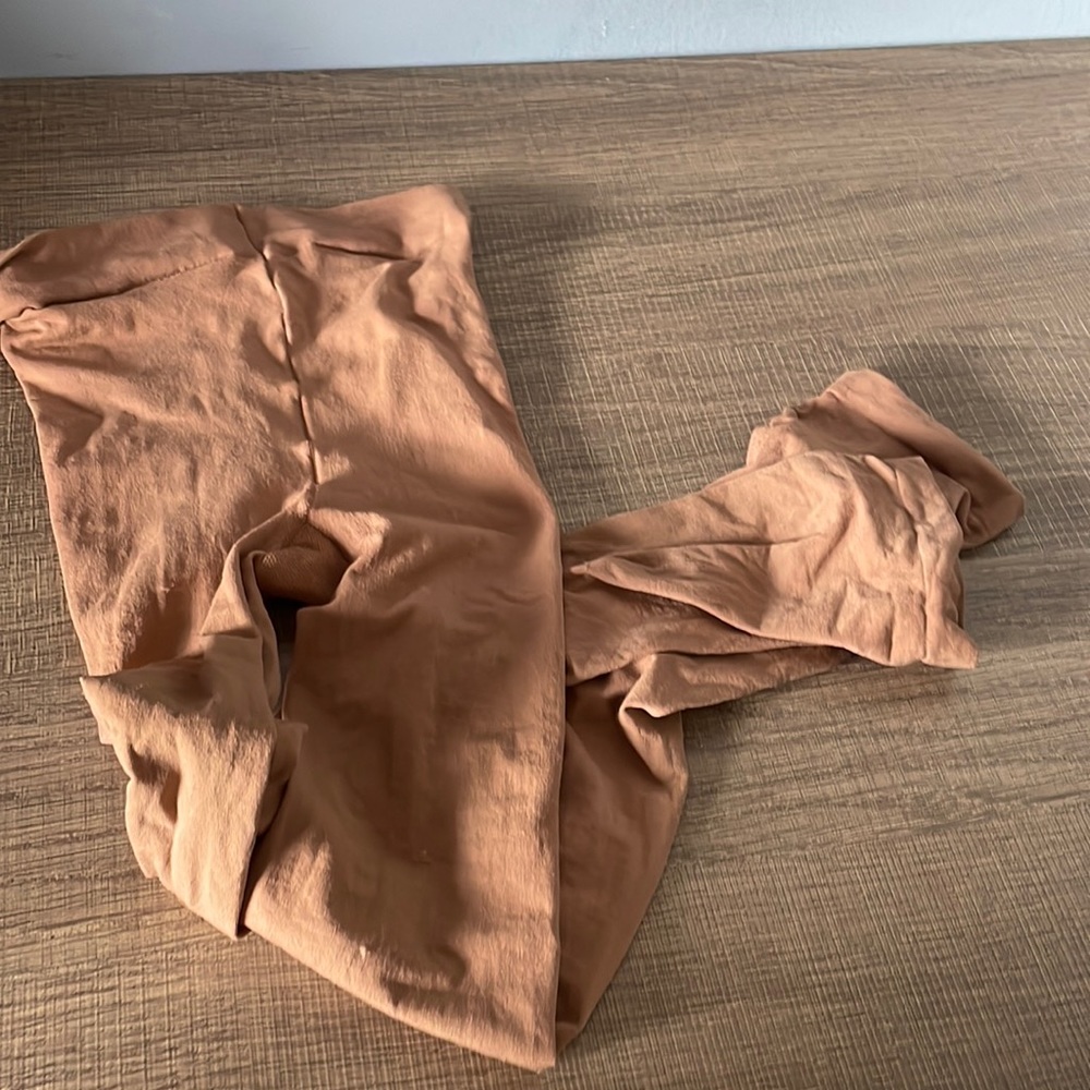 Dark sun tan footless tights